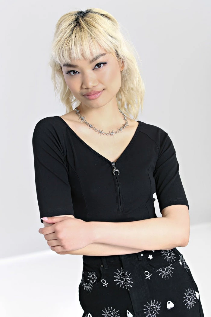 Hell Bunny Ava Top In Black Clothing 3 Hell Bunny Ava Top In Black Clothing