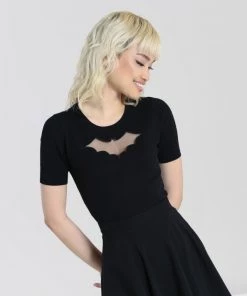 Hell Bunny Bat Top In Black 14 Hell Bunny Bat Top In Black
