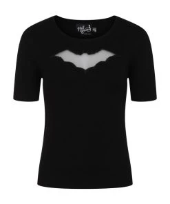 Hell Bunny Bat Top In Black 18 Hell Bunny Bat Top In Black