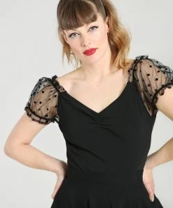 Hell Bunny Amandine Top In Black Clothing