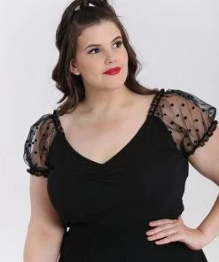 Hell Bunny Amandine Top In Black Clothing 15 Hell Bunny Amandine Top In Black Clothing