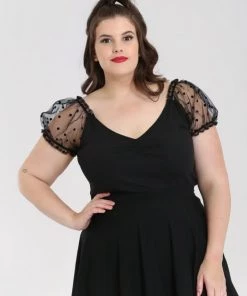 Hell Bunny Amandine Top In Black Clothing 16 Hell Bunny Amandine Top In Black Clothing