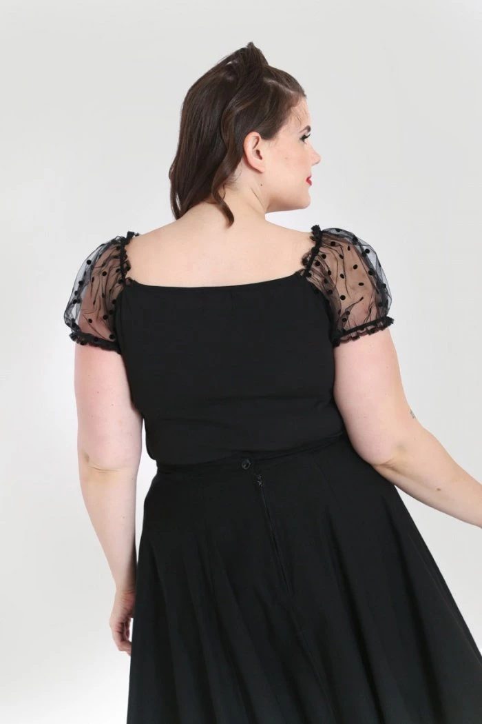 Hell Bunny Amandine Top In Black Clothing 8 Hell Bunny Amandine Top In Black Clothing