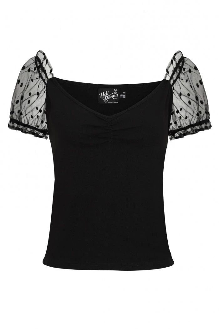 Hell Bunny Amandine Top In Black Clothing 9 Hell Bunny Amandine Top In Black Clothing