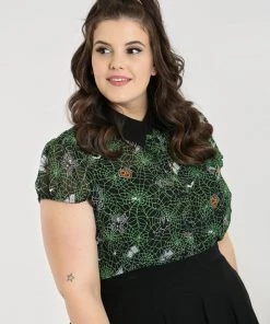 Hell Bunny Hex Sheer Blouse 18 Hell Bunny Hex Sheer Blouse