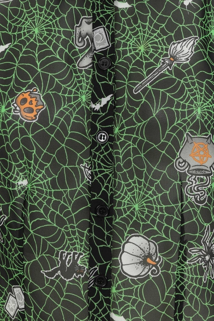 Hell Bunny Hex Sheer Blouse 10 Hell Bunny Hex Sheer Blouse