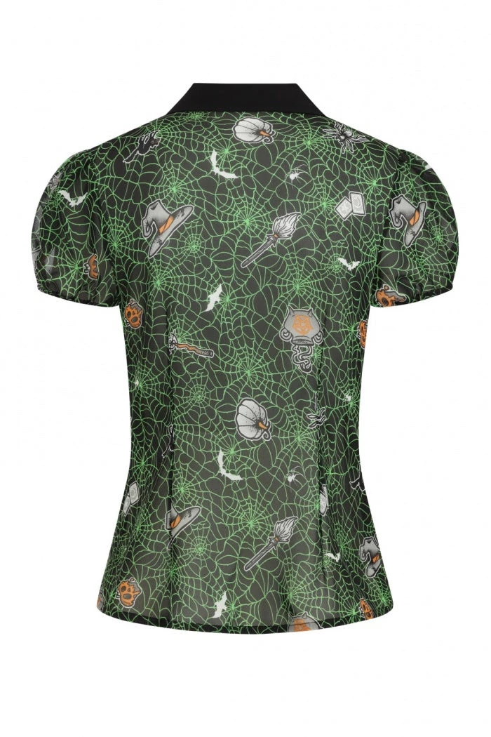 Hell Bunny Hex Sheer Blouse 11 Hell Bunny Hex Sheer Blouse