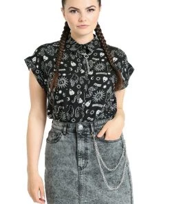 Hell Bunny Hello Goodbye Blouse