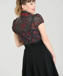Hell Bunny Perry Blouse Fireworks And Hearts 15 Hell Bunny Perry Blouse Fireworks And Hearts