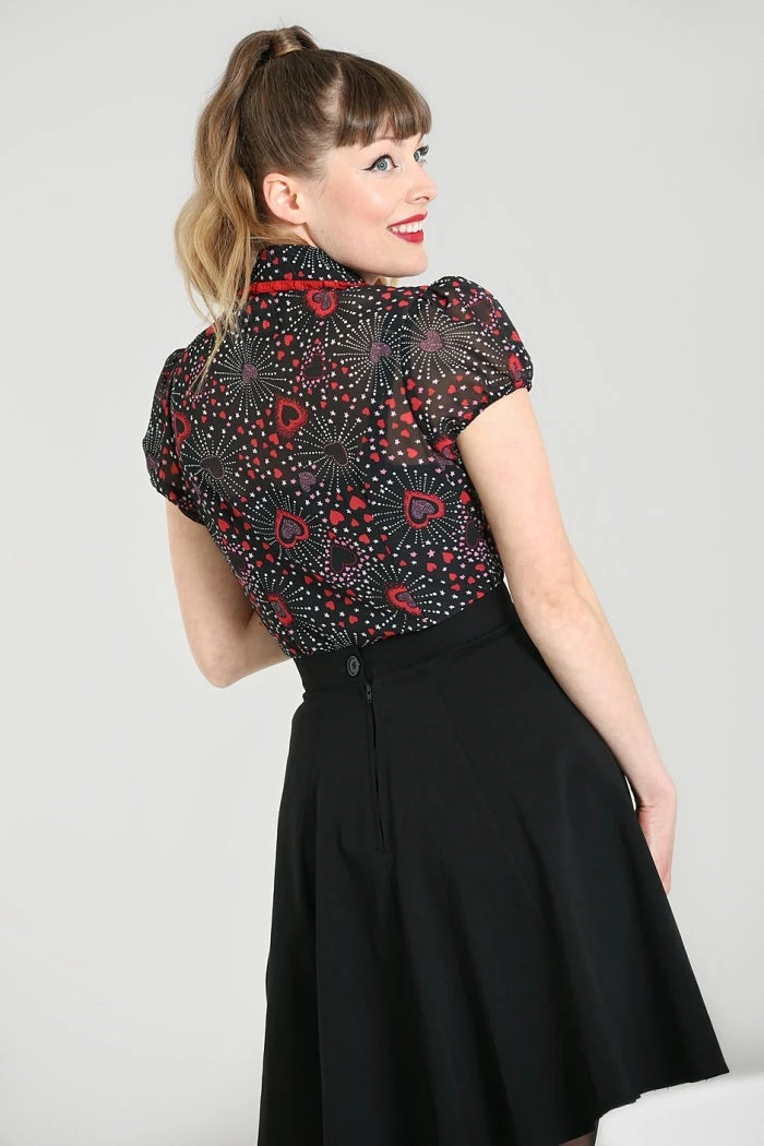 Hell Bunny Perry Blouse Fireworks And Hearts 4 Hell Bunny Perry Blouse Fireworks And Hearts