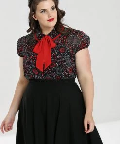 Hell Bunny Perry Blouse Fireworks And Hearts 17 Hell Bunny Perry Blouse Fireworks And Hearts