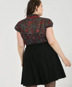 Hell Bunny Perry Blouse Fireworks And Hearts 18 Hell Bunny Perry Blouse Fireworks And Hearts