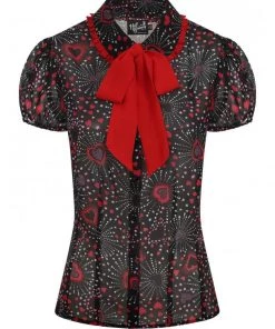 Hell Bunny Perry Blouse Fireworks And Hearts 19 Hell Bunny Perry Blouse Fireworks And Hearts