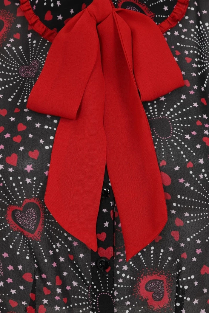 Hell Bunny Perry Blouse Fireworks And Hearts 9 Hell Bunny Perry Blouse Fireworks And Hearts