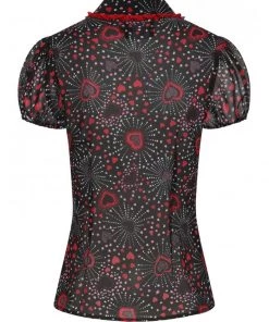 Hell Bunny Perry Blouse Fireworks And Hearts 21 Hell Bunny Perry Blouse Fireworks And Hearts