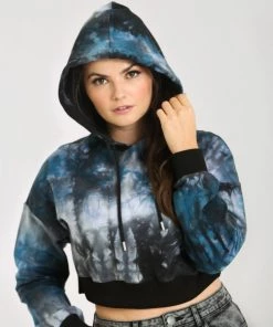 Winter Hell Bunny Lost Cropped Hoodie