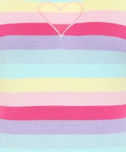 Winter Hell Bunny Love Heart Top In Rainbow Colours 14 Winter Hell Bunny Love Heart Top In Rainbow Colours