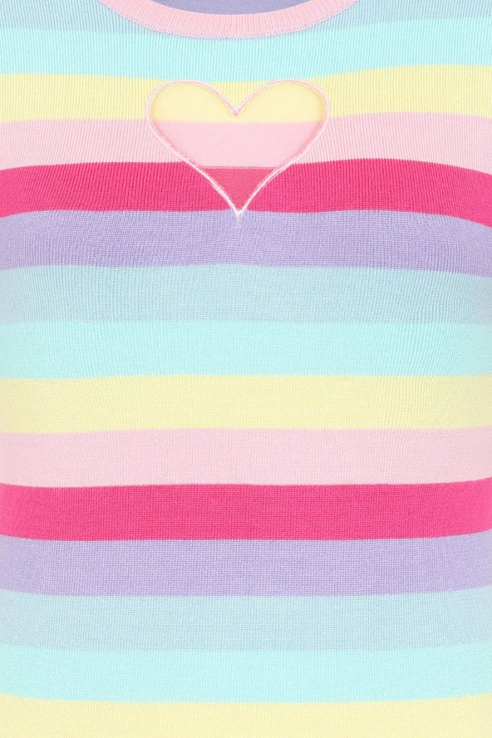 Winter Hell Bunny Love Heart Top In Rainbow Colours 7 Winter Hell Bunny Love Heart Top In Rainbow Colours