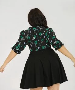 Hell Bunny Good Luck Blouse Black Floral With Statement Collar New Arrivals And Restocks 14 Hell Bunny Good Luck Blouse Black Floral With Statement Collar New Arrivals And Restocks