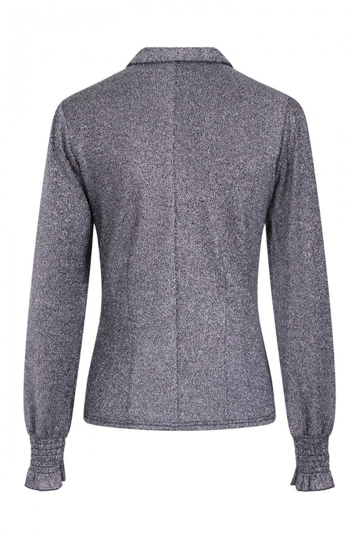 New Arrivals And Restocks Hell Bunny Haze Blouse In Silver 4 New Arrivals And Restocks Hell Bunny Haze Blouse In Silver