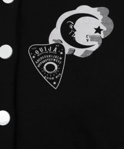 Hell Bunny Samara Varsity Jacket Black And White Ouija Motifs New Arrivals And Restocks