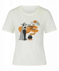 Collectif Hocus Pocus T-Shirt In Cream Clothing