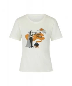 Collectif Hocus Pocus T-Shirt In Cream Clothing