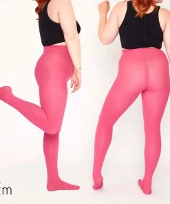 Pamela Mann Hosiery Curvy Super-Stretch 50 Denier Tights In Shocking Pink