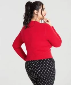 New Arrivals And Restocks Hell Bunny Paloma Cardigan In Red