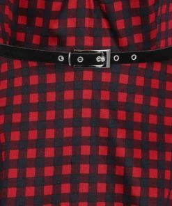 Lady Vintage Isabella Dress In Crimson Gingham 8 Lady Vintage Isabella Dress In Crimson Gingham