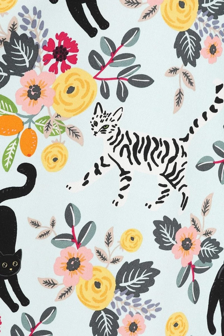 Lady Vintage Isabella Dress In Cute Kitty Sky Clothing 3 Lady Vintage Isabella Dress In Cute Kitty Sky Clothing