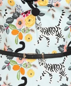 Lady Vintage Isabella Dress In Cute Kitty Sky Clothing