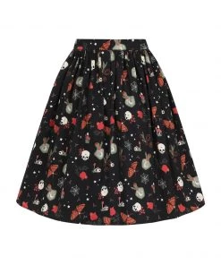 Collectif Jasmine Swing Skirt In Witches Garden
