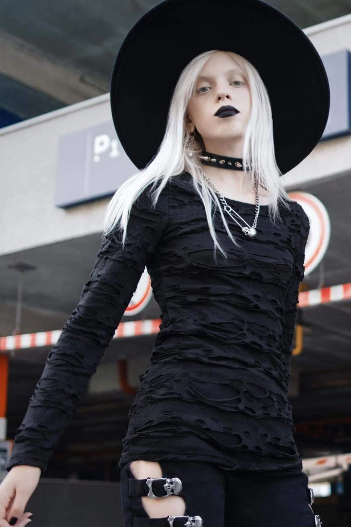 Killstar Night Shadow Long Sleeved Top Winter 2 Killstar Night Shadow Long Sleeved Top Winter