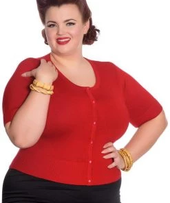 Winter Hell Bunny Wendi Cardigan In Red