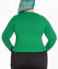 Hell Bunny Paloma Cardigan In Green Winter 7 Hell Bunny Paloma Cardigan In Green Winter