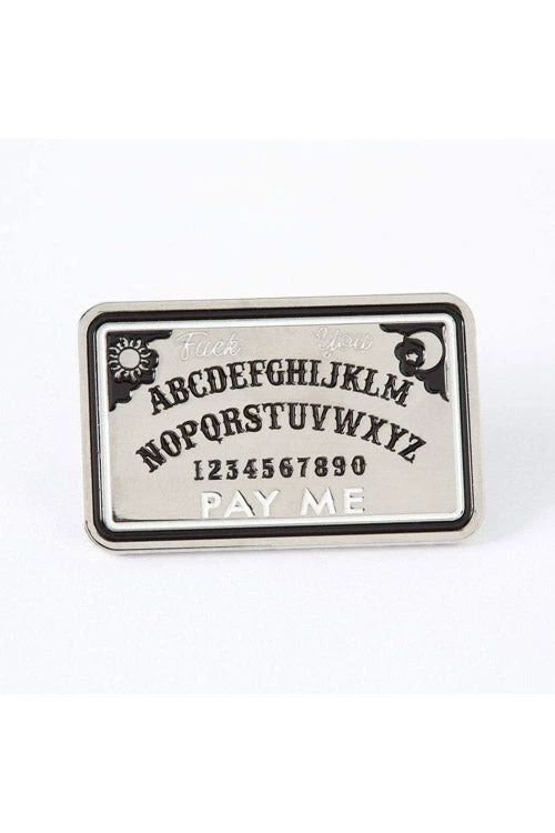 Punky Pins Fuck You, Pay Me Ouija Board Enamel Pin 1 Punky Pins Fuck You, Pay Me Ouija Board Enamel Pin