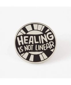 Punky Pins Healing Is Not Linear Enamel Pin