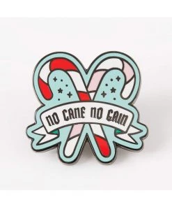 Punky Pins No Cane No Gain Enamel Pin Christmas
