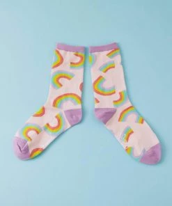 Punky Pins Rainbow Print Socks