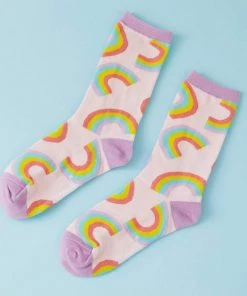 Punky Pins Rainbow Print Socks
