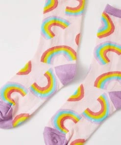 Punky Pins Rainbow Print Socks