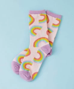 Punky Pins Rainbow Print Socks