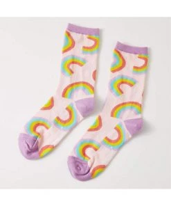 Punky Pins Rainbow Print Socks