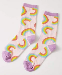 Punky Pins Rainbow Print Socks