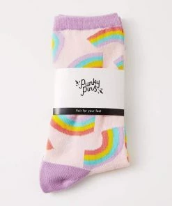 Punky Pins Rainbow Print Socks