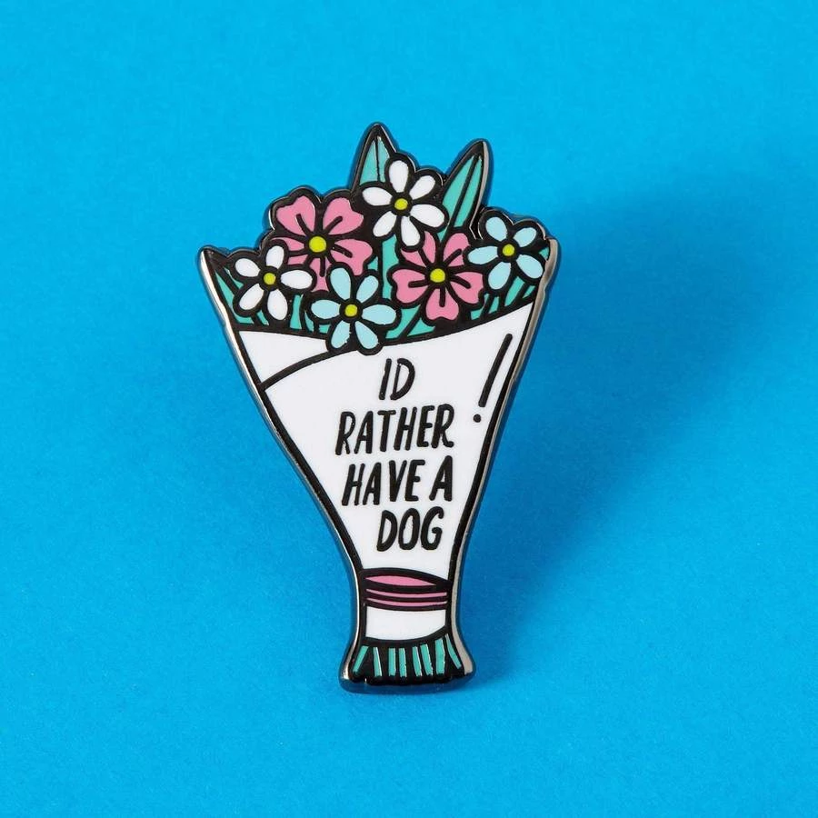 Punky Pins I'd Rather Have A Dog Enamel Pin Accessories 2 Punky Pins I'd Rather Have A Dog Enamel Pin Accessories