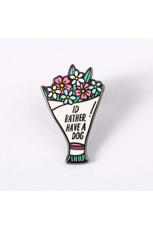 Punky Pins I'd Rather Have A Dog Enamel Pin Accessories 1 Punky Pins I'd Rather Have A Dog Enamel Pin Accessories