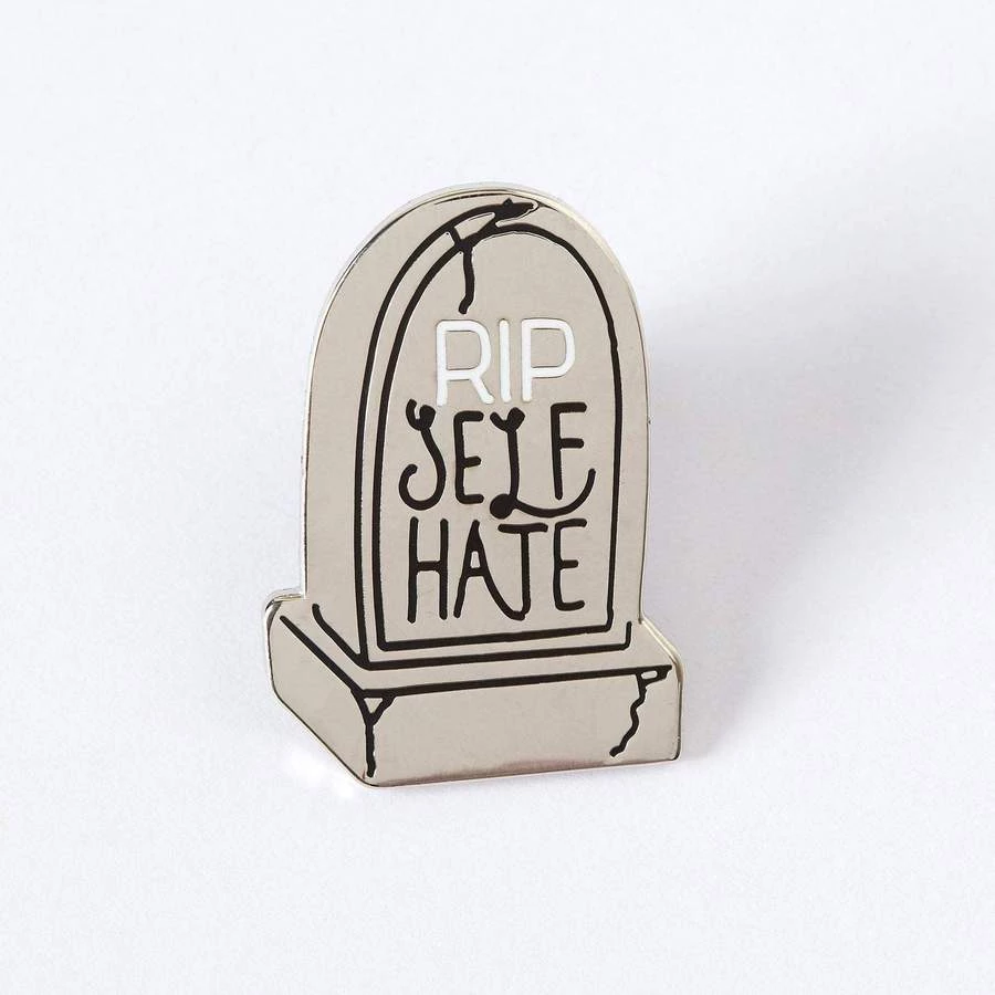 Punky Pins RIP Self Hate Enamel Pin 3 Punky Pins RIP Self Hate Enamel Pin