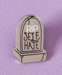 Punky Pins RIP Self Hate Enamel Pin 8 Punky Pins RIP Self Hate Enamel Pin